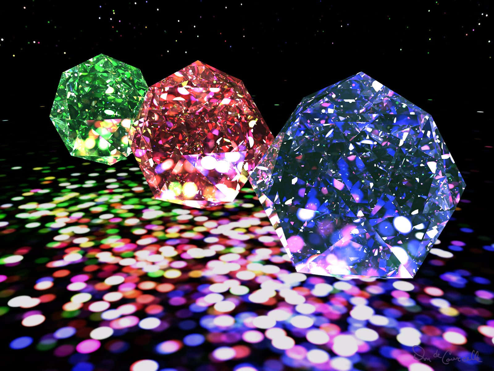 Dodecahedron Gemstone Lighting Wallpaper