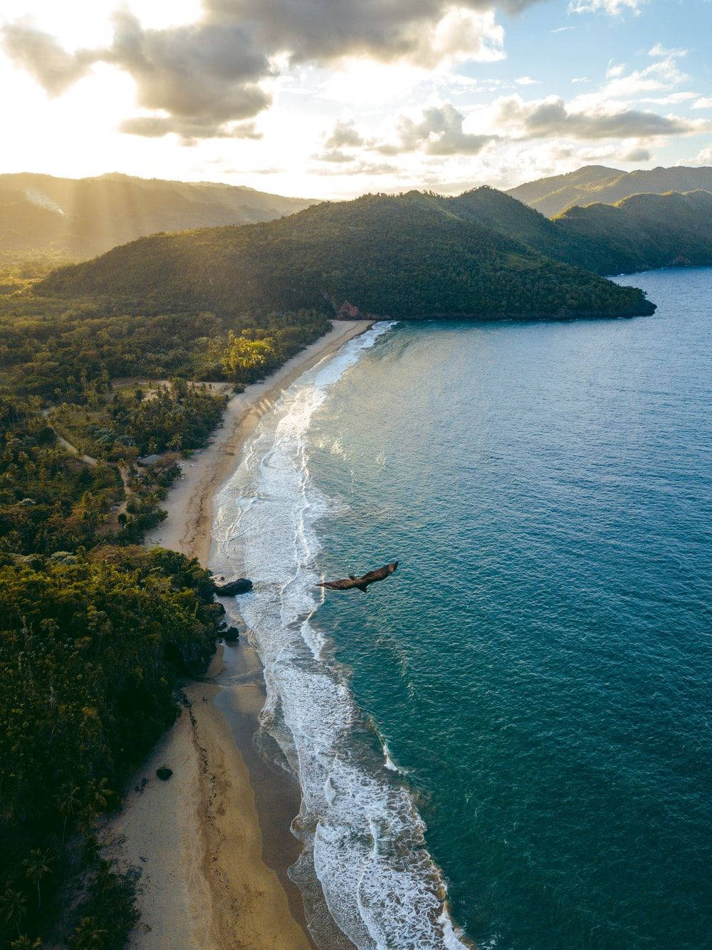 Dominica Coastline Aerial View Wallpaper