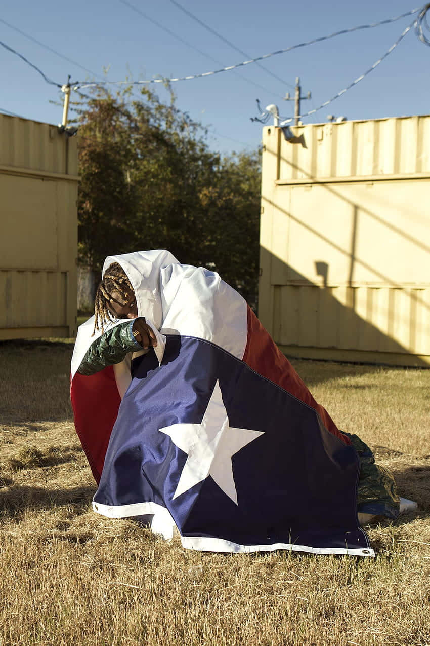 Don Toliver Wearing Flag Wallpaper