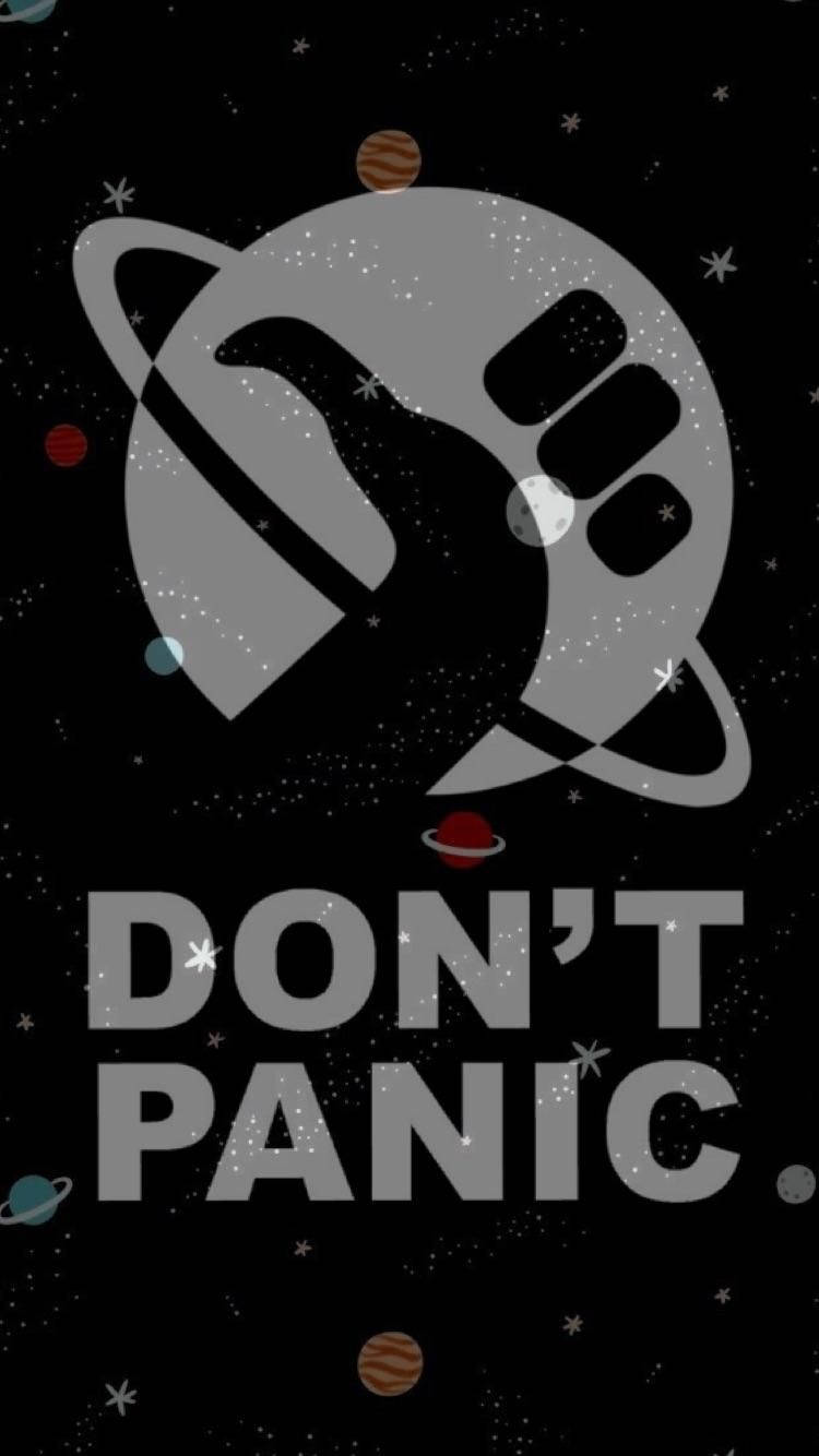 Don’t Panic Hitchhiker’s Guide Logo Wallpaper