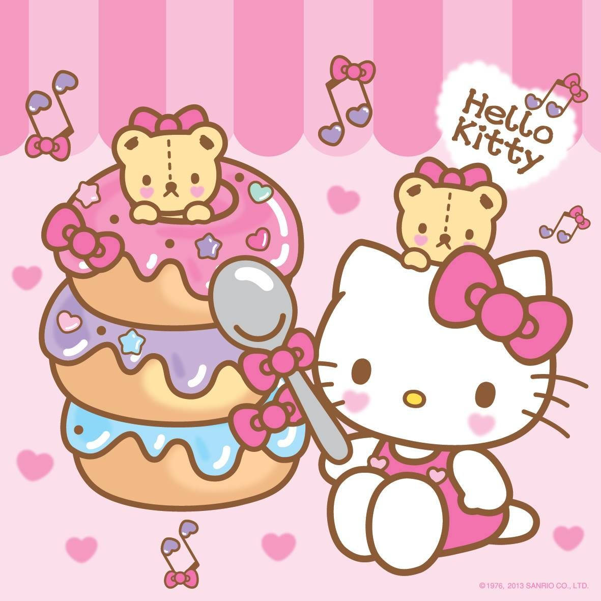 Donuts And Cartoon Hello Kitty Pfp Wallpaper