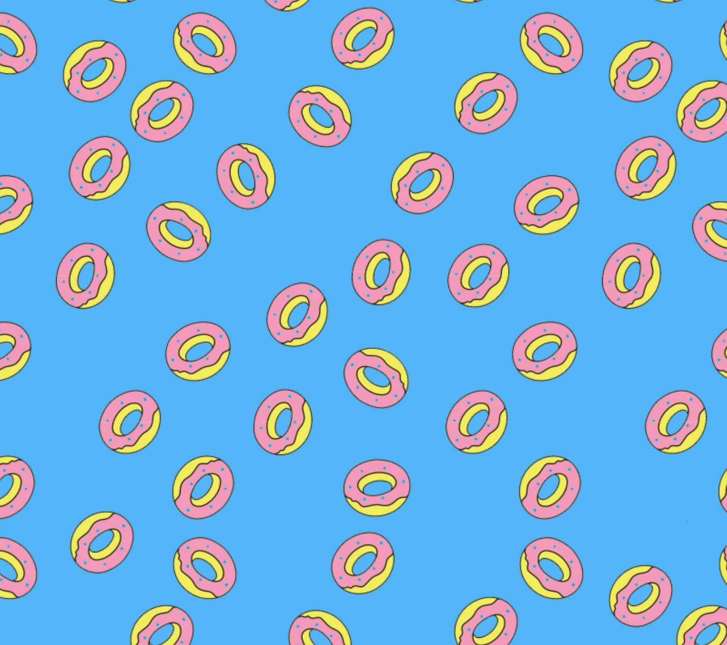 Donuts On Sky-blue Wallpaper