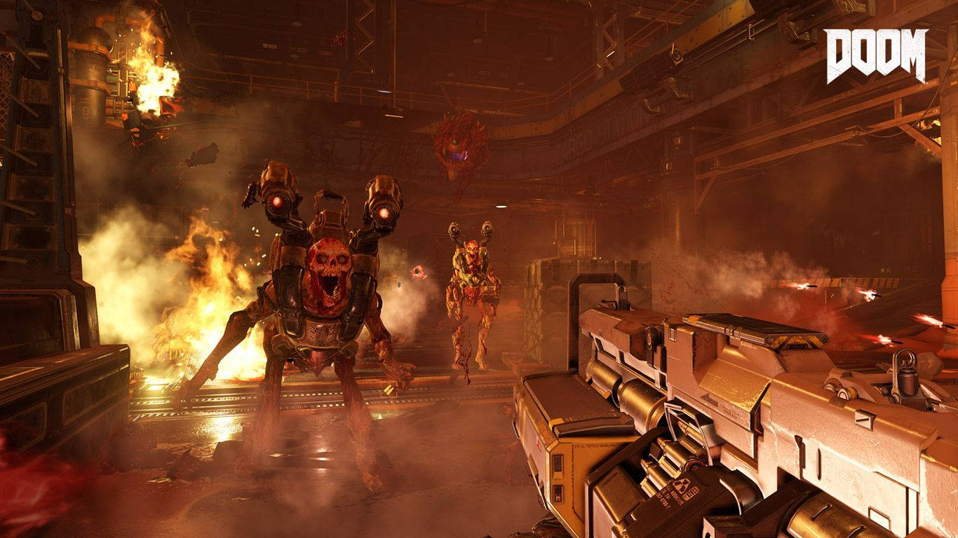 “doom Eternal Brings An All New Thrill Ride Of Fodder Enemies” Wallpaper