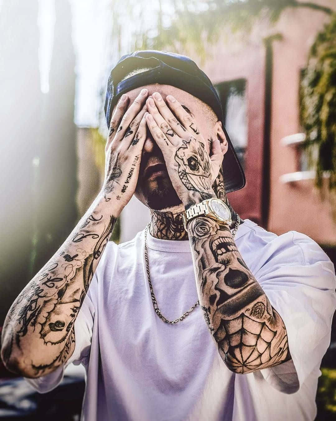 Dope Boy With Arm Tattoos Wallpaper