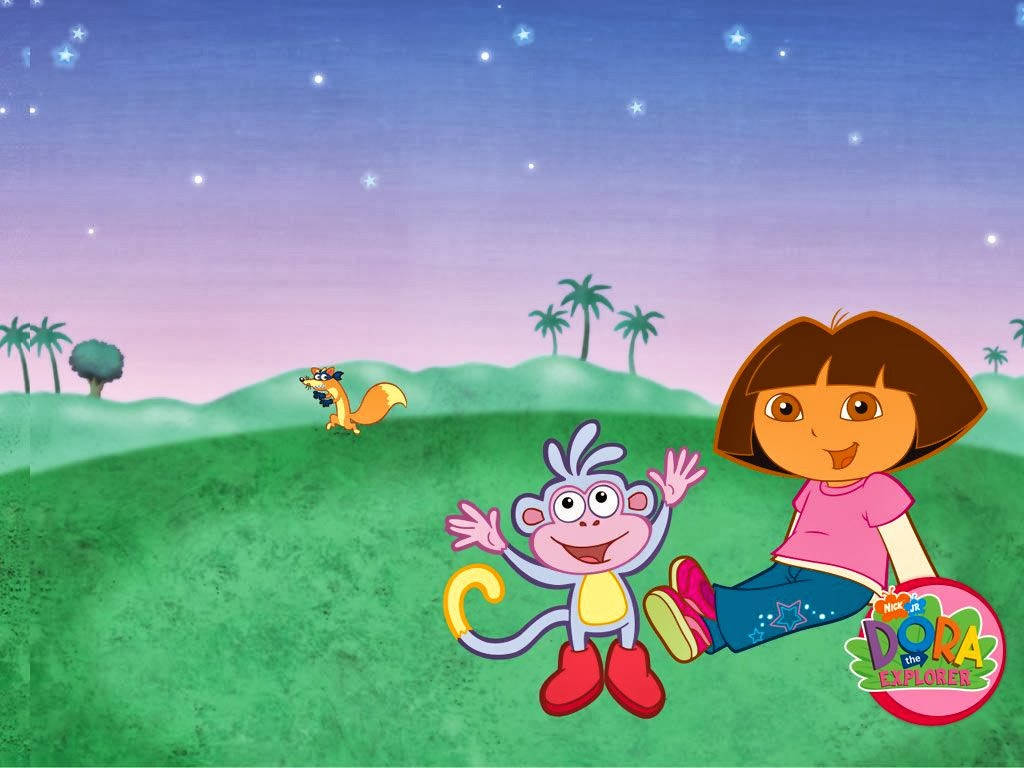 Dora The Explorer Starry Night Wallpaper