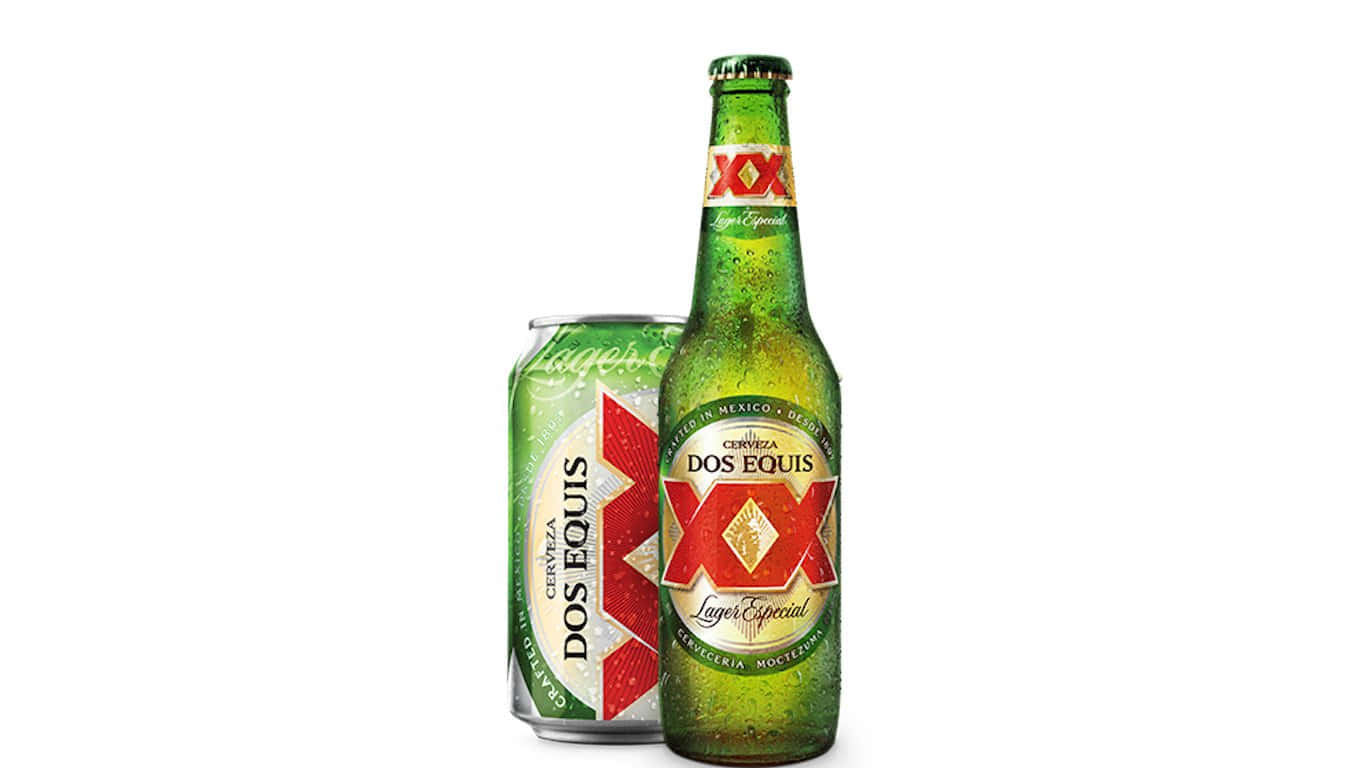 Dos Equis Beer Bottleand Can Wallpaper