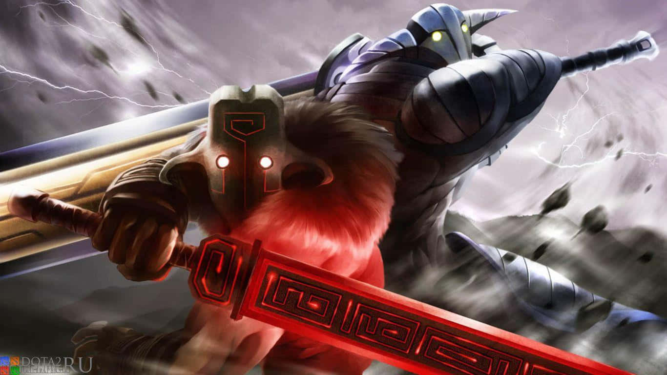 Dota 2 Juggernaut Fighting With Sven Wallpaper