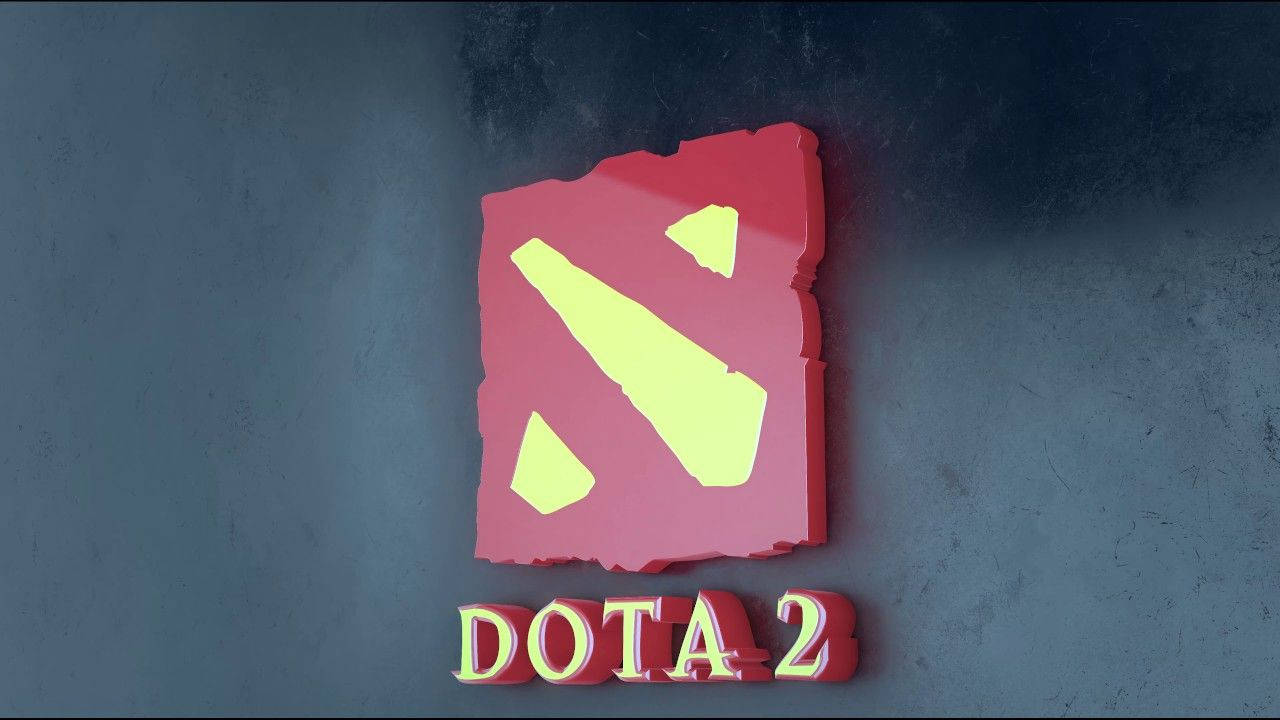 Dota 2 Logo Slanted Wallpaper