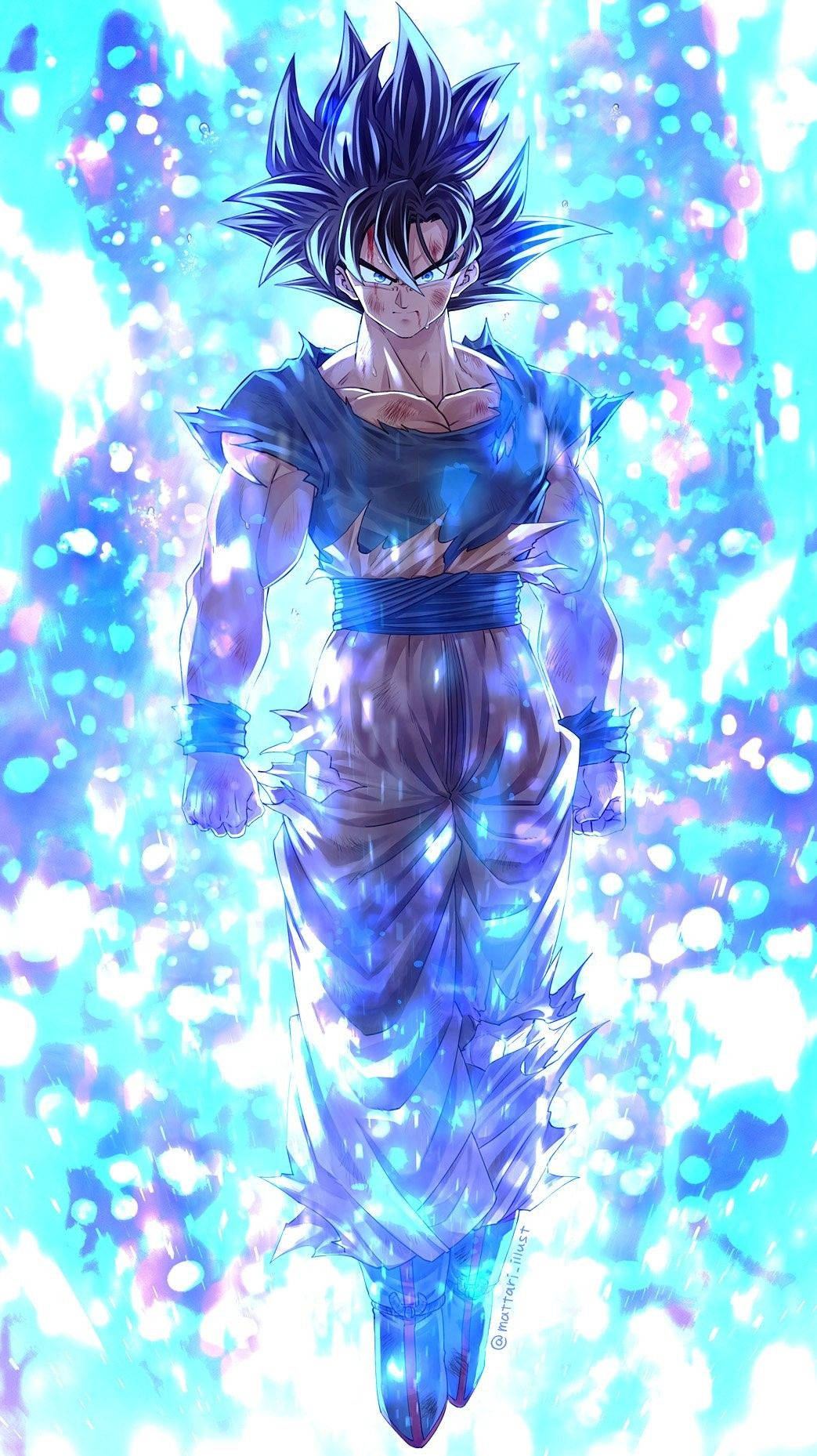 Dragon Ball Z Cool Blue Art Wallpaper