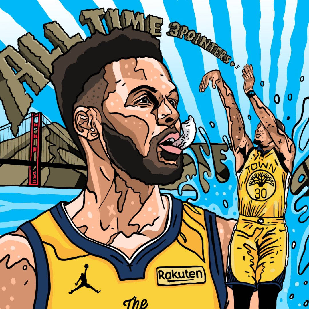 Drip Cartoon Stephen Curry Wallpaper