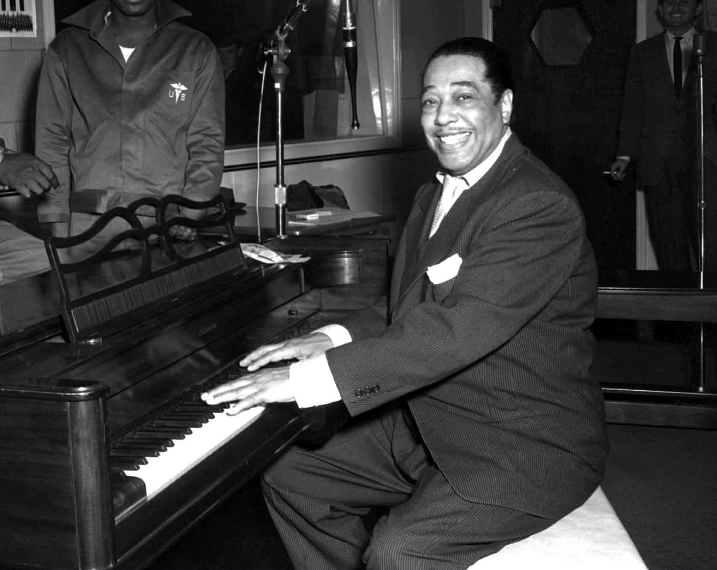 Duke Ellington At Piano Smiling Wallpaper