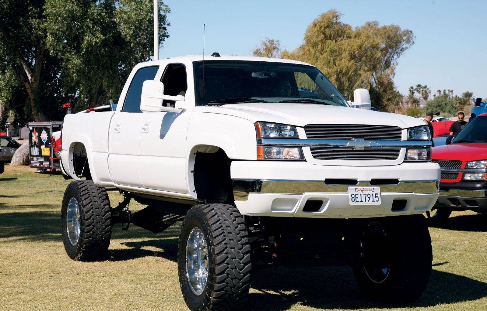 Duramax With Big Tires And High Suspension Wallpaper