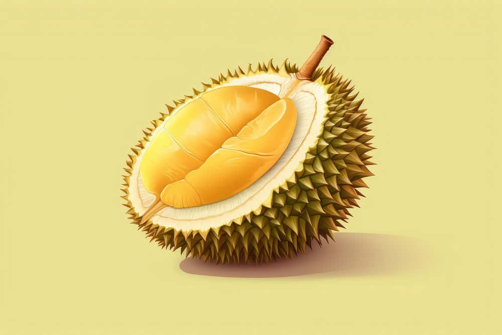 Durian Croissant Hybrid Illustration Wallpaper