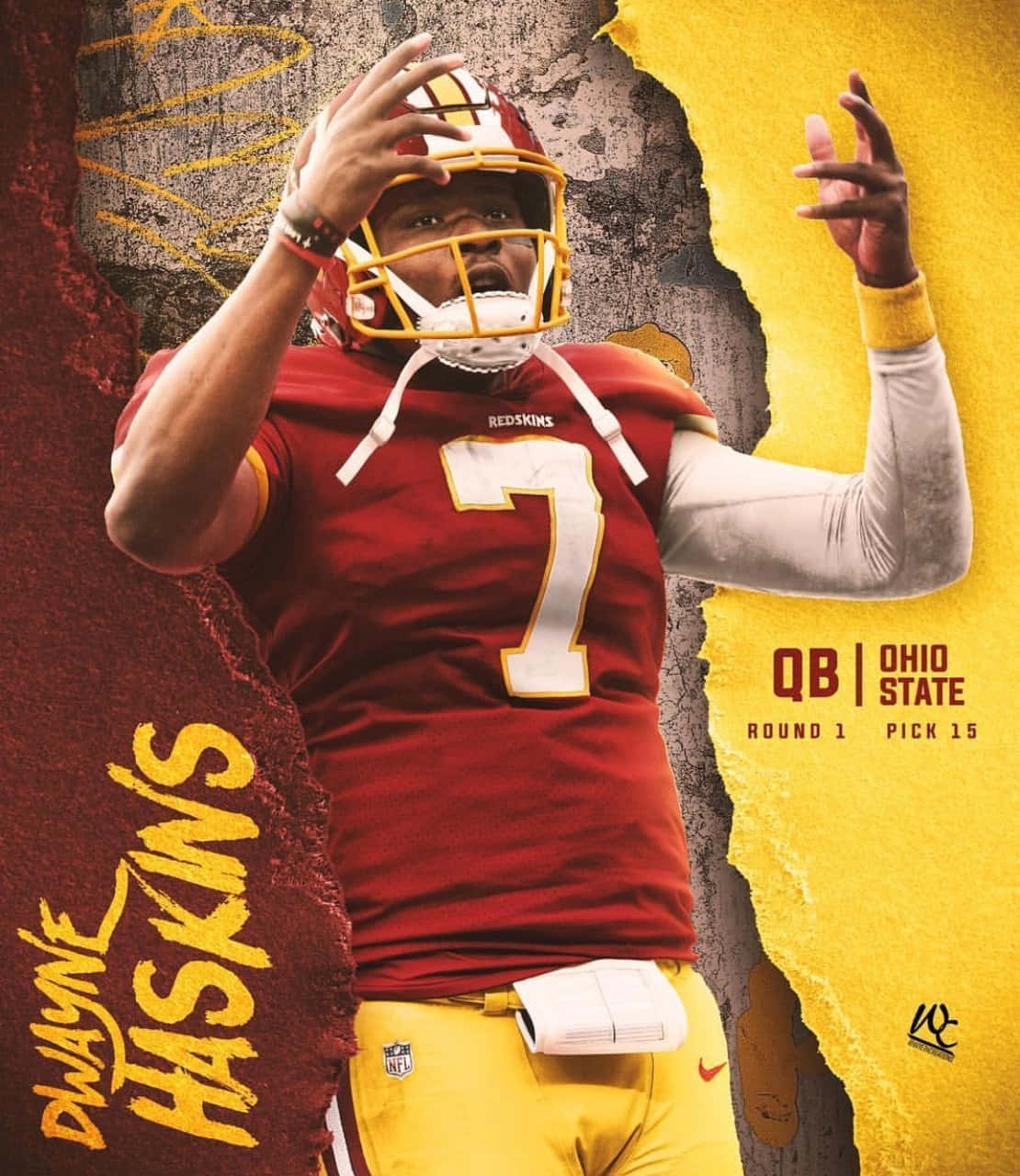 Dwayne Haskins, Quarterback Of The Washington Football Team Wallpaper