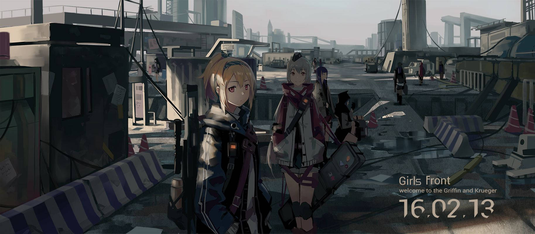 Dynamic Action Girls Frontline Poster Wallpaper