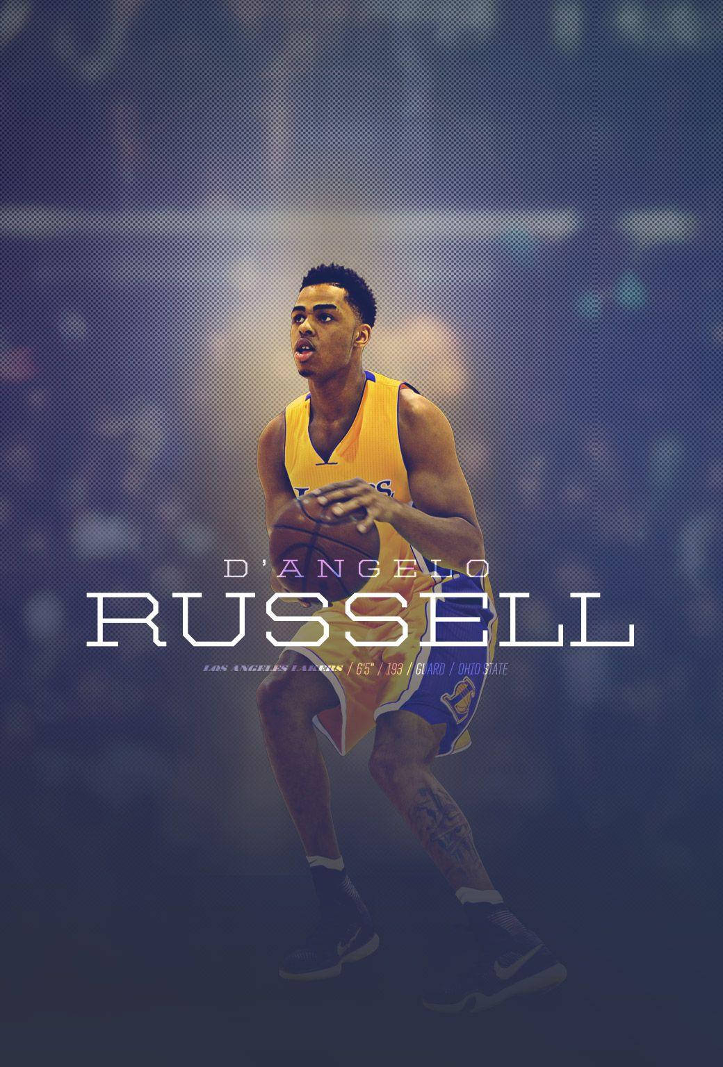 Dynamic D'angelo Russell In Action Wallpaper