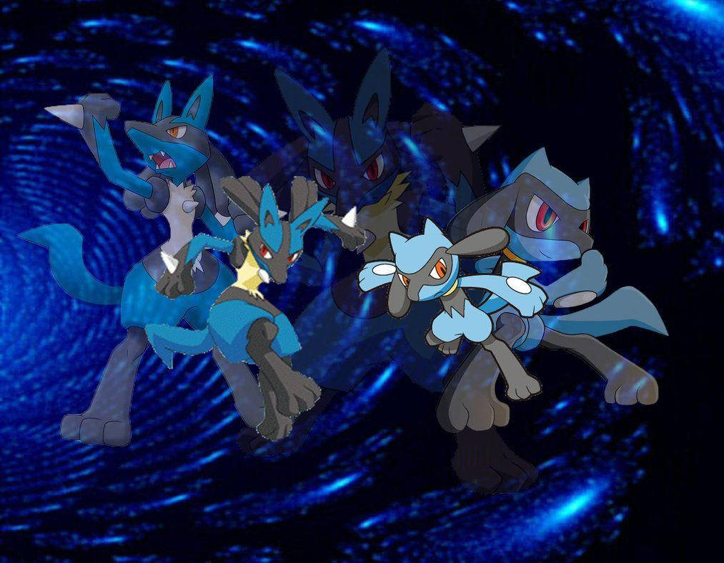 Dynamic Riolu And Lucario Wallpaper