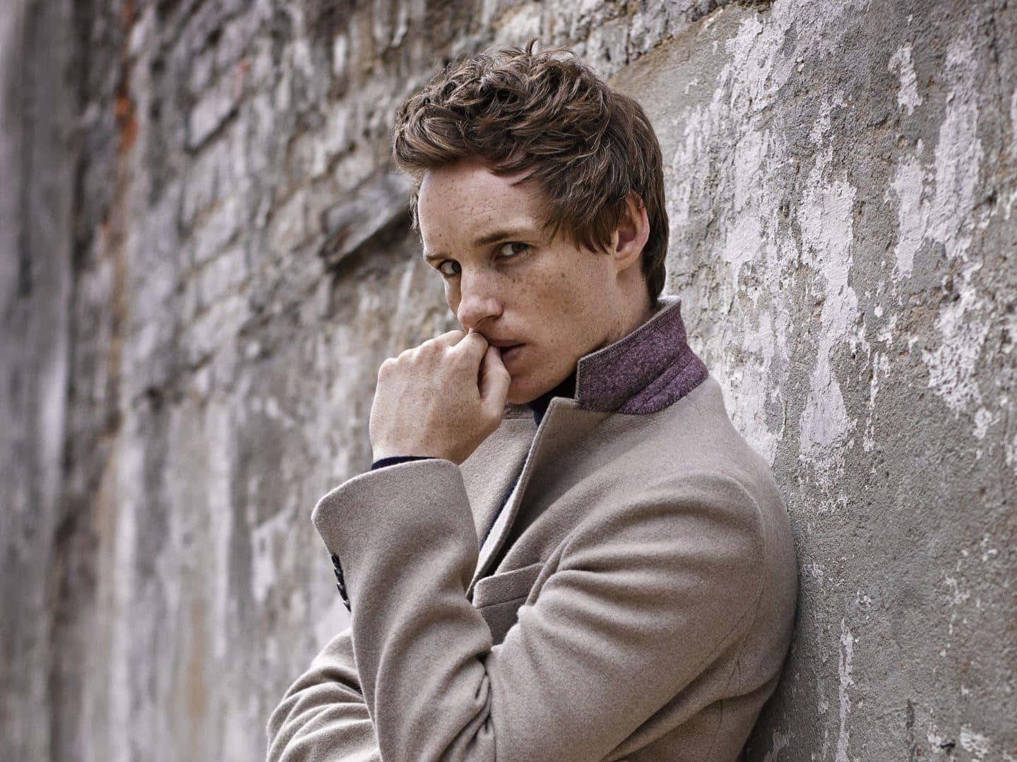 Eddie Redmayne Posing On The Red Carpet Wallpaper