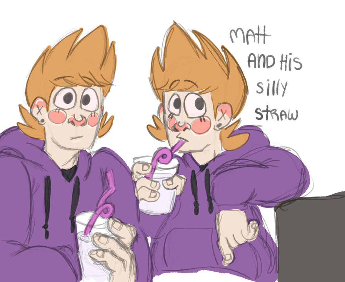 Eddsworld Character Matt Sipping Face Wallpaper