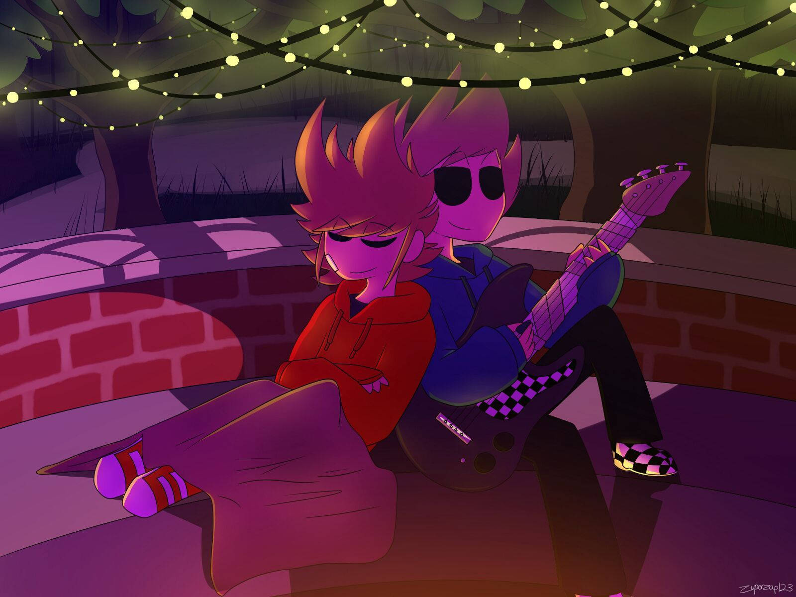 Eddsworld Tom And Tord Bonding Wallpaper