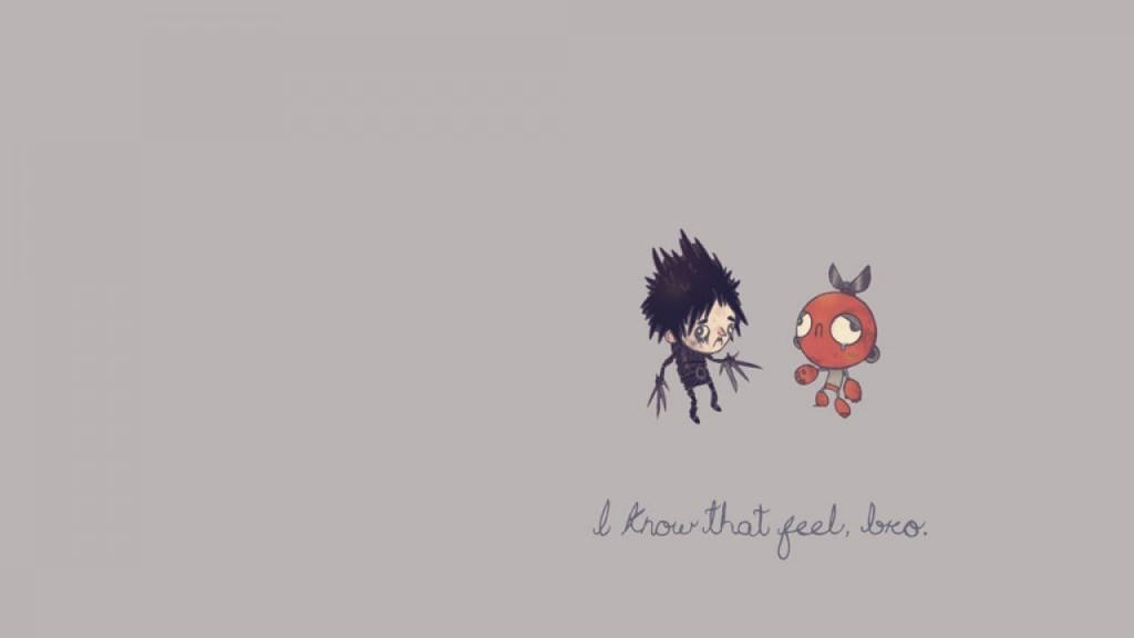 Edward Scissorhands Minimalist Wallpaper