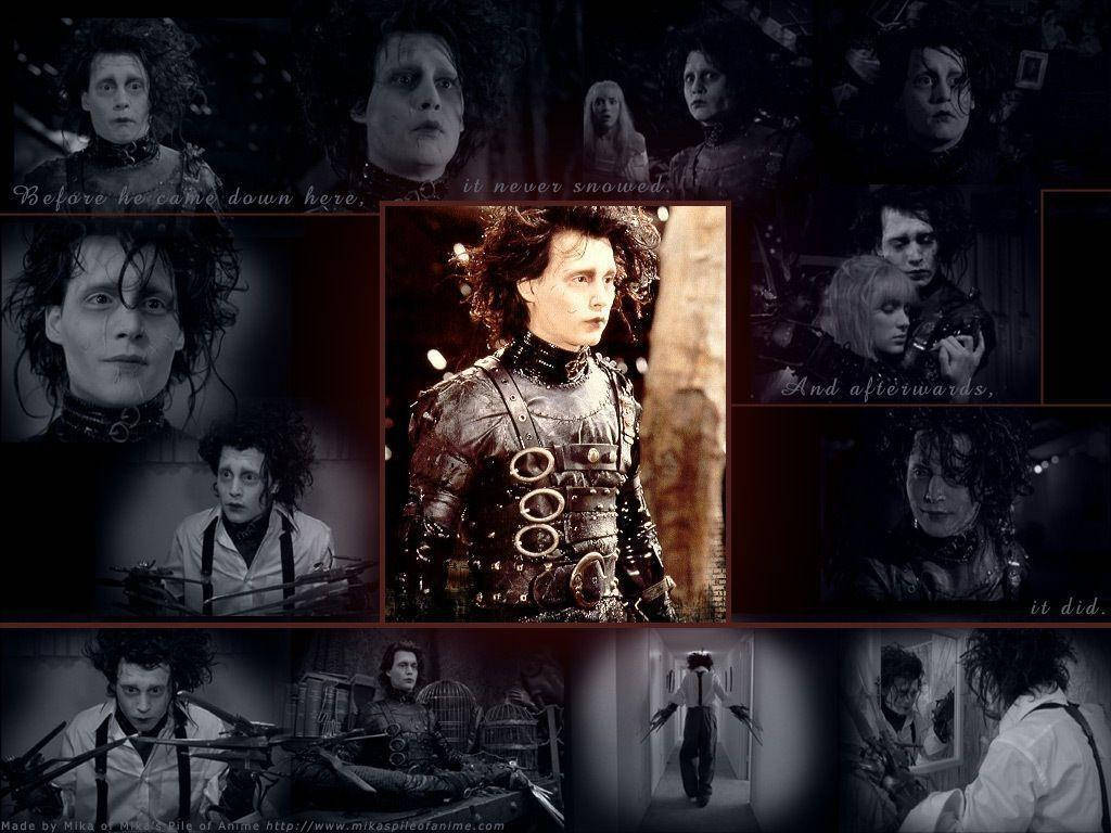 Edward Scissorhands Photo Collage Wallpaper