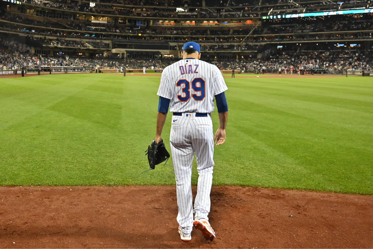 Edwin Diaz On Baseball Field Wallpaper