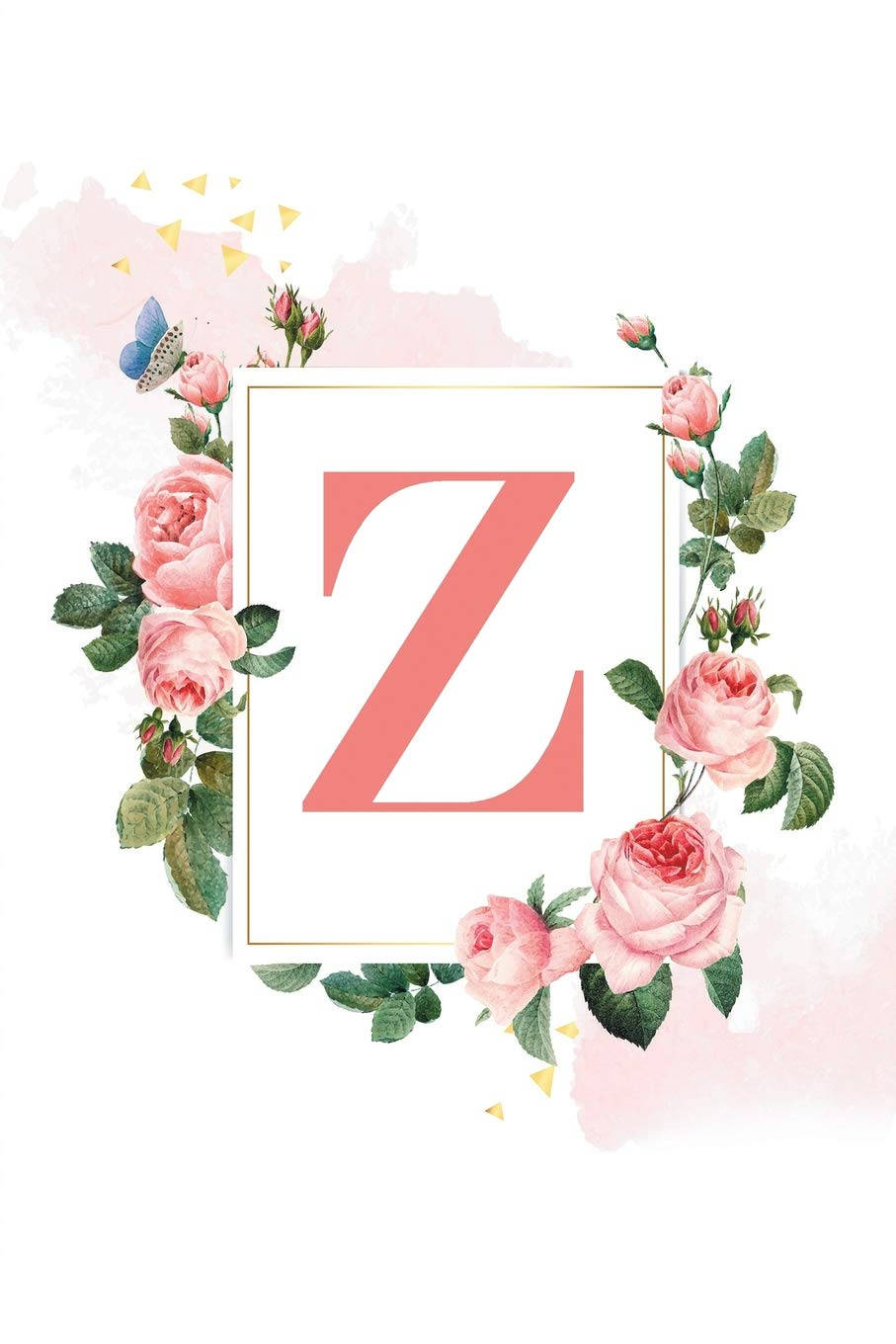 Elegance In Lettering: The Letter Z Adorned With Vibrant Pink Flowers Wallpaper