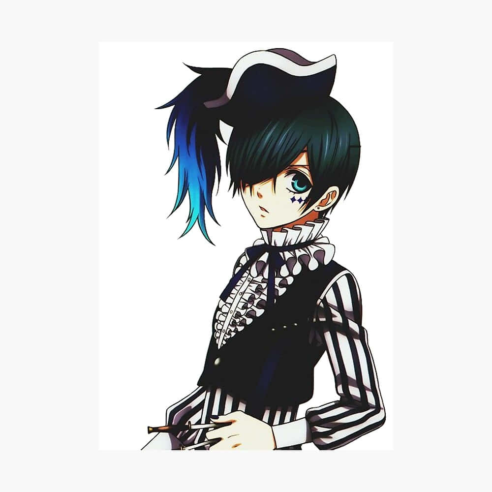 Elegant Ciel Phantomhive In Classic Attire Wallpaper