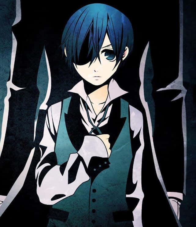 Elegant Ciel Phantomhive Posing In Victorian Outfit Wallpaper