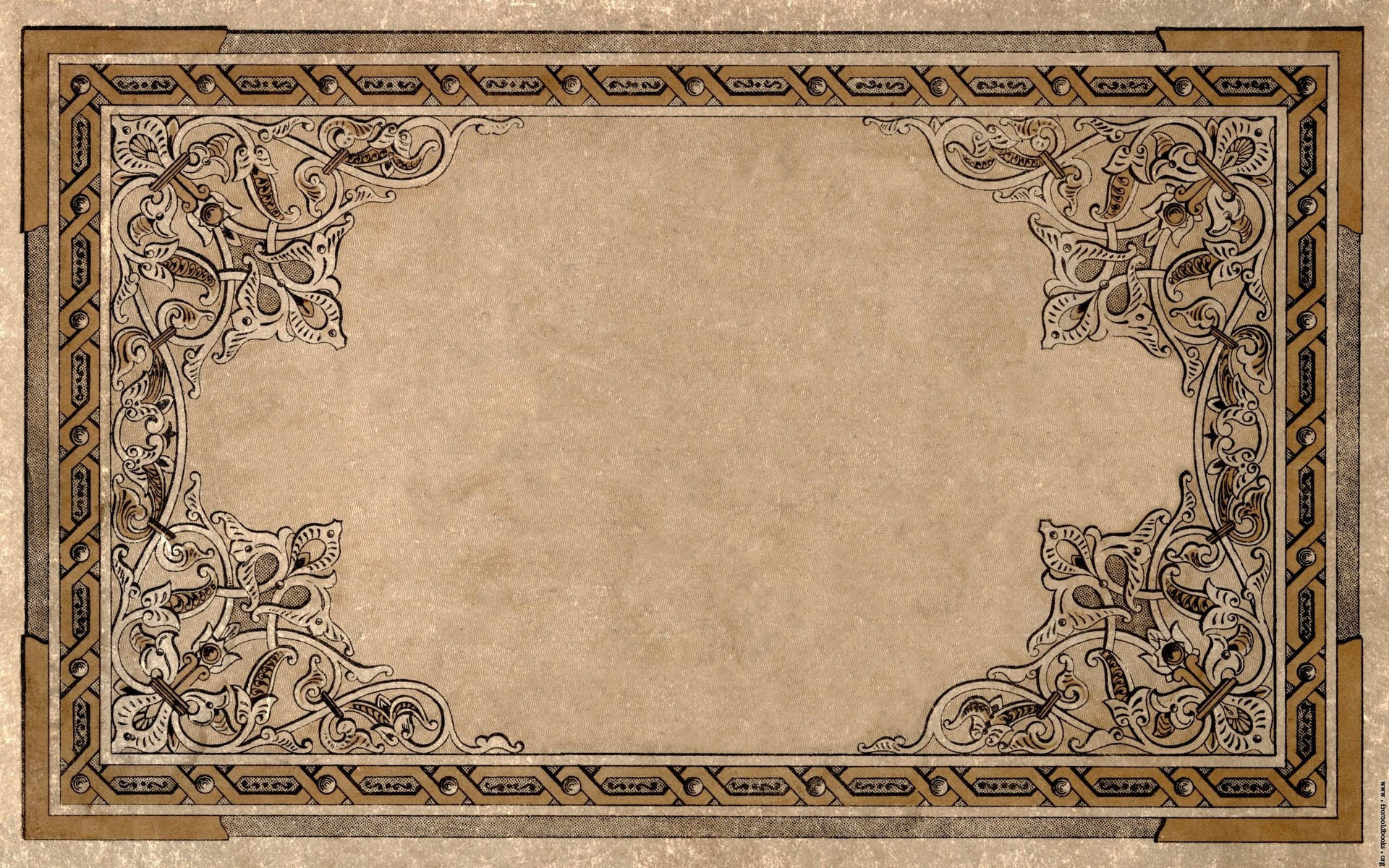 Elegant Old Ornate Border Book Cover Wallpaper