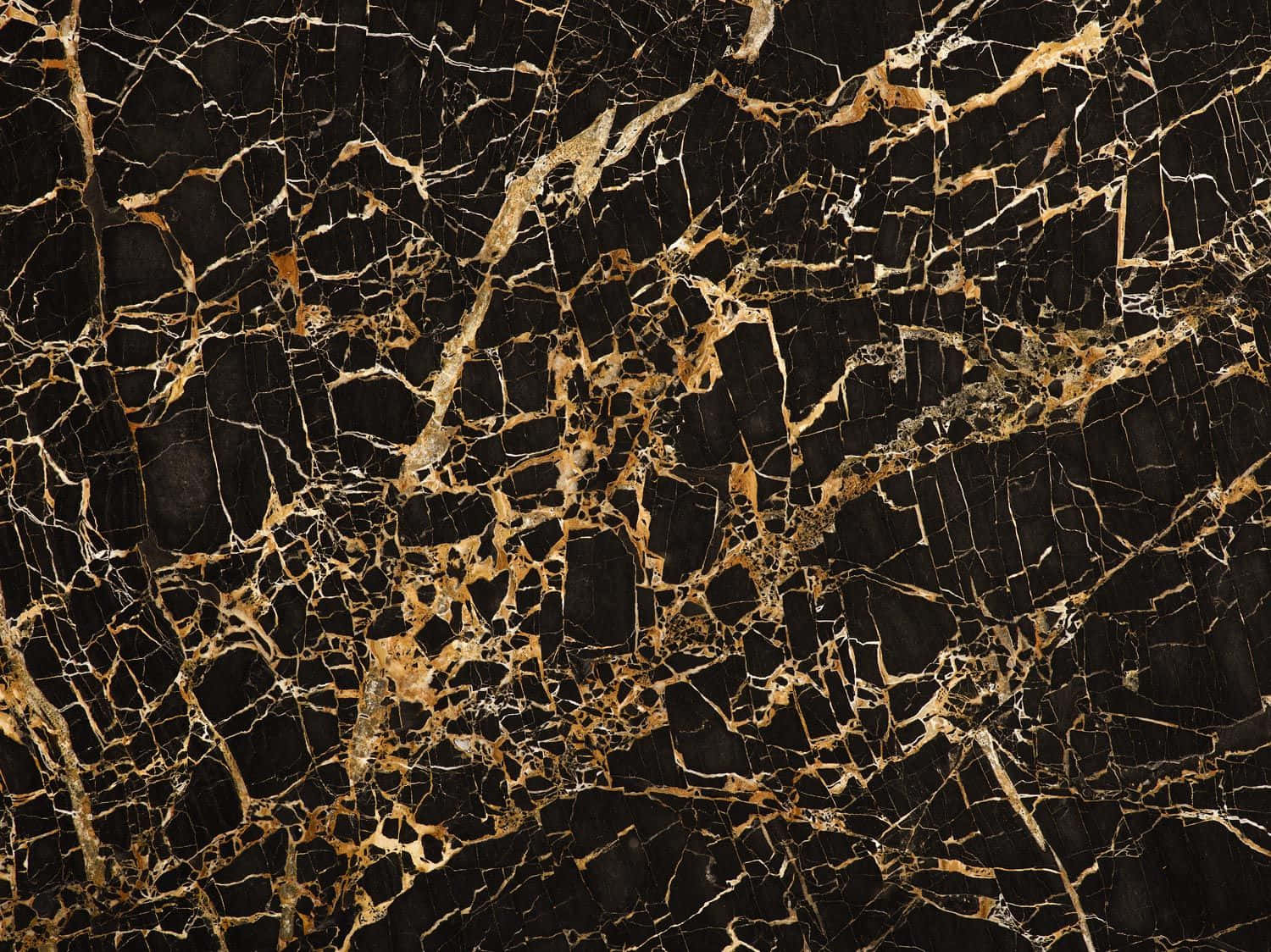 Elegant Rose Gold And Black Marble Design Wallpaper