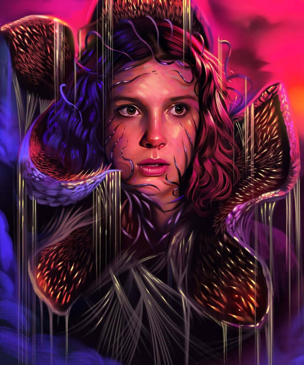 Eleven Inside Demogorgon Stranger Things Wallpaper
