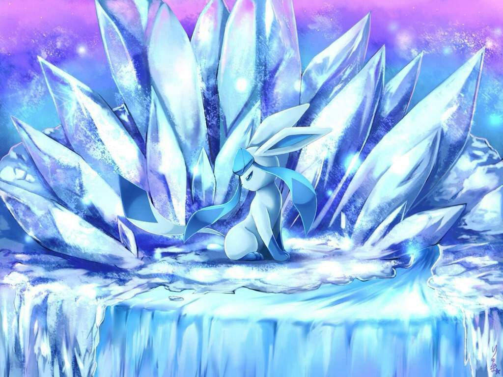 Embrace The Charm Of Majestic Glaceon Wallpaper