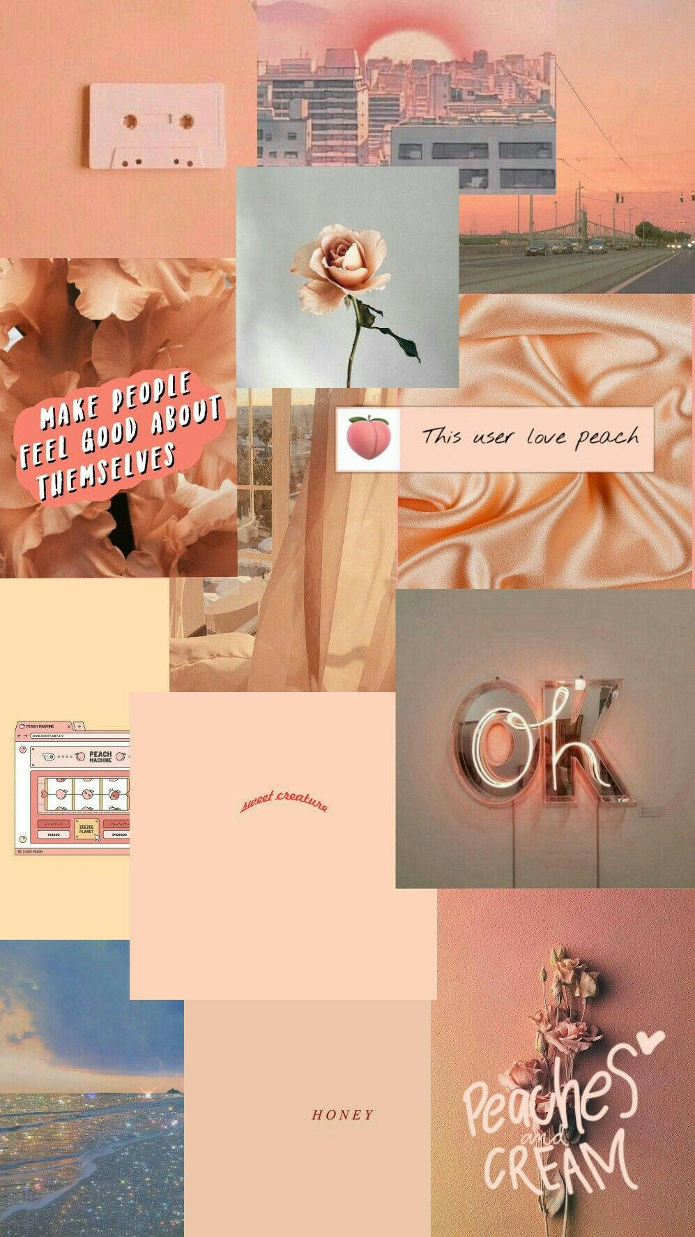 Embrace The Peach Aesthetic Vibrancy Wallpaper