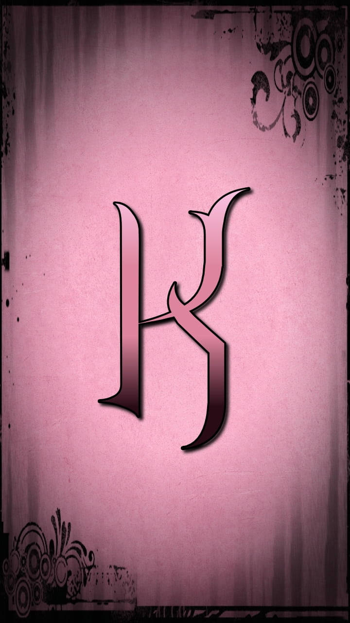 Emo Pink K Alphabet Wallpaper