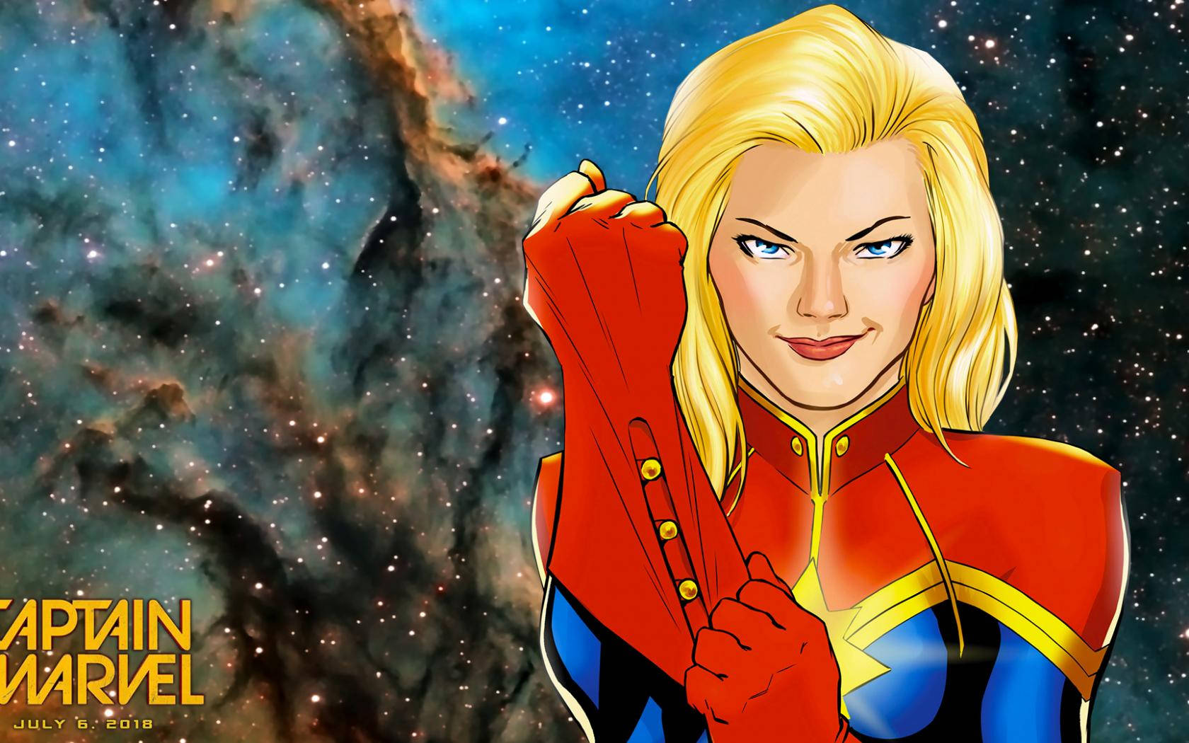 Empower Yourself With Captain Marvel Comics Wallpaper