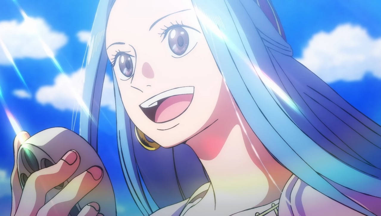 Engaging Smile Of Nefertari Vivi From One Piece Wallpaper