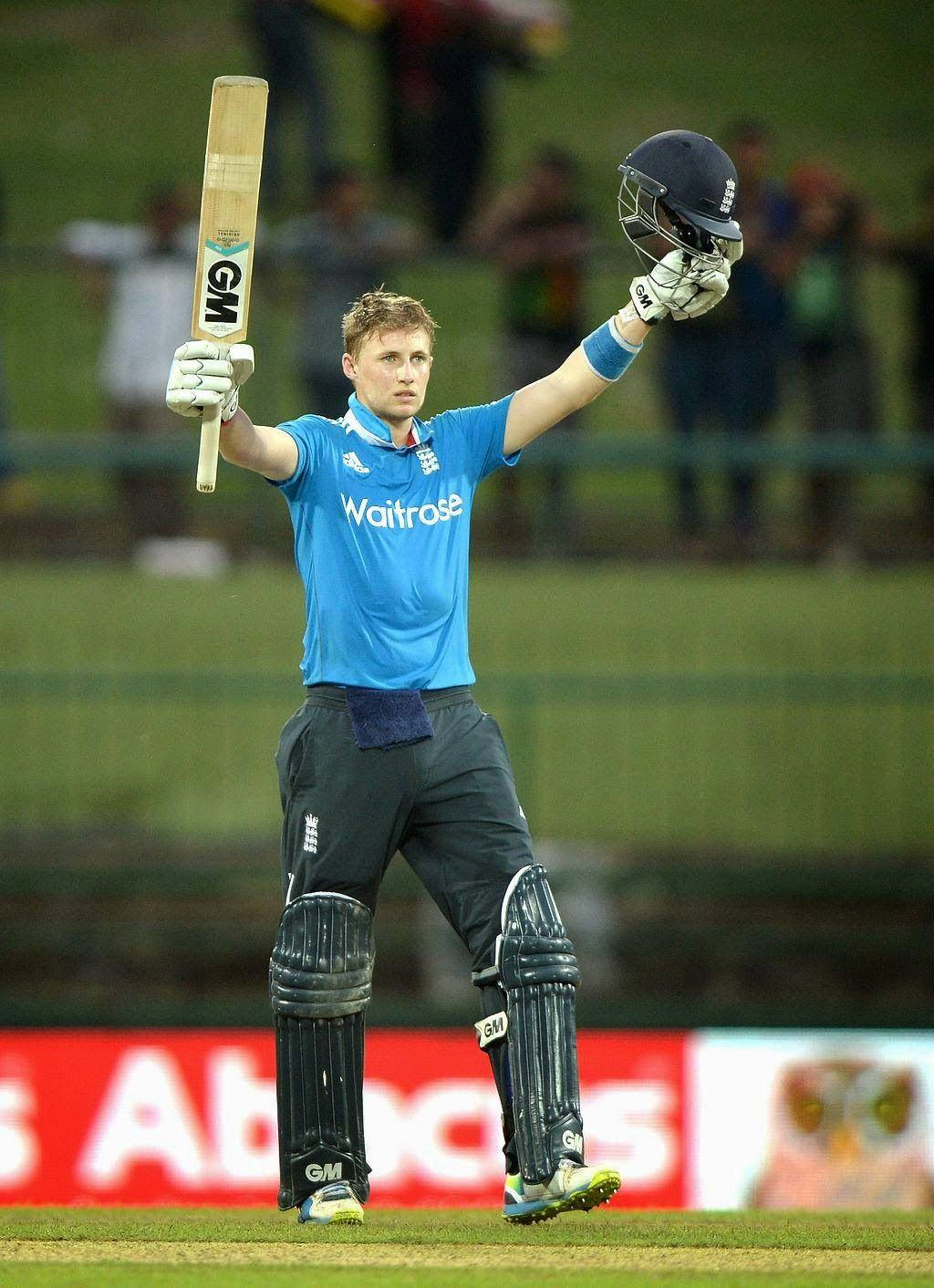 England Cricketer Joe Root Celebrating A Victory Wallpaper