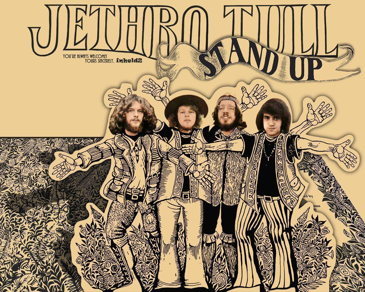 English Progressive Rock Band Jethro Tull Stand Up Album Cover Wallpaper