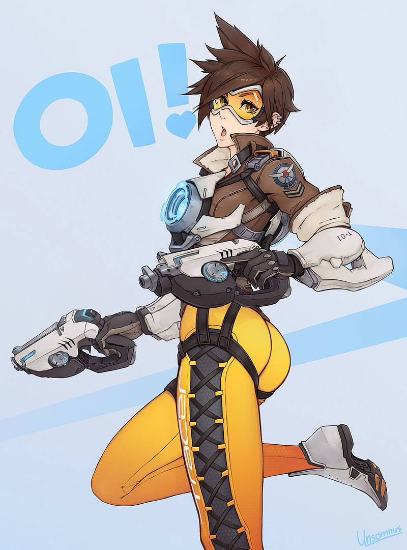 Engrossed Girl Tracer Art Wallpaper