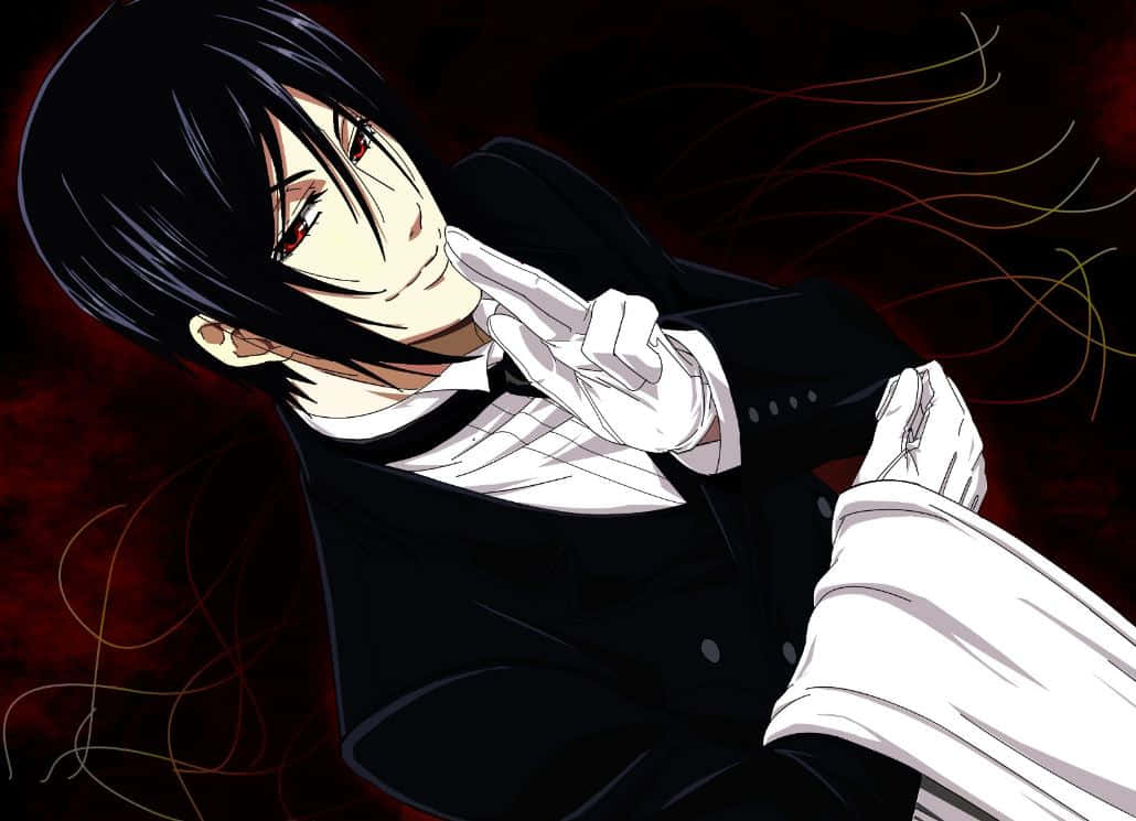 Enigmatic Sebastian Michaelis In An Intense Pose Wallpaper