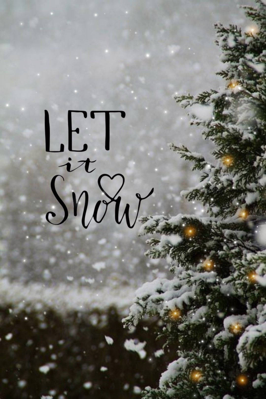 Enjoy A Beautiful Snowy Christmas! Wallpaper