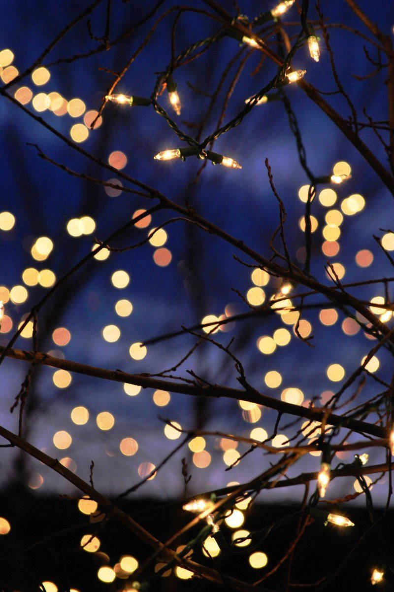 Enjoy A Cozy Night Of Christmas Lights With Your Iphone Wallpaper