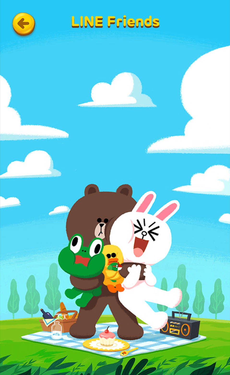 Enjoy A Fun Picnic With Line Friends! Wallpaper