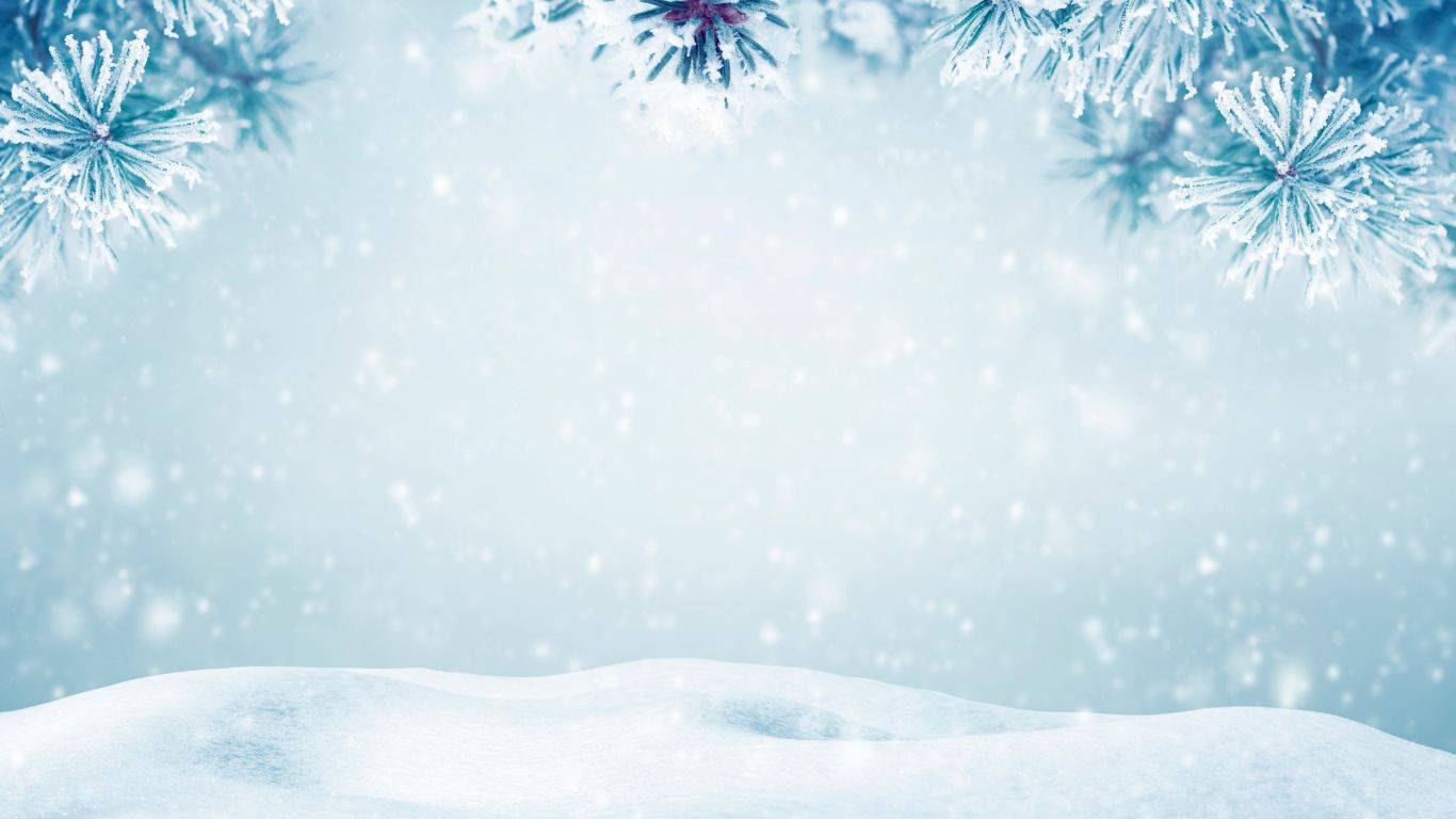 Enjoy A View Of Snowy Hills From The Comfort Of Your Home Wallpaper