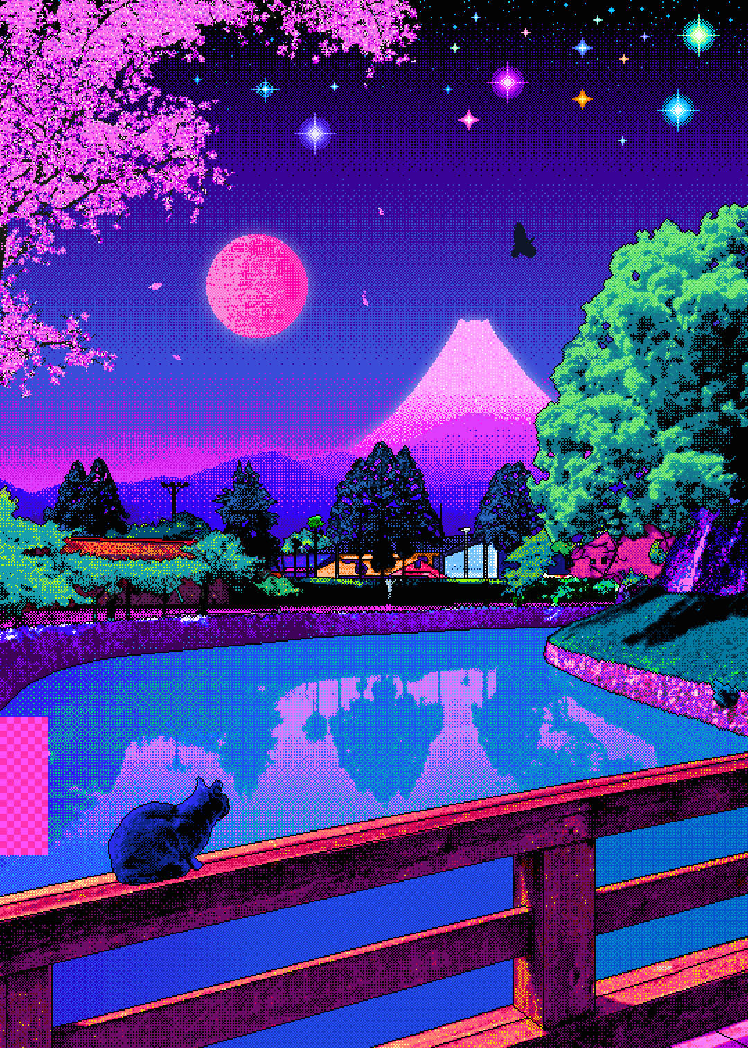 Enjoy An Aesthetic Pixel Art Wallpaper Wallpaper