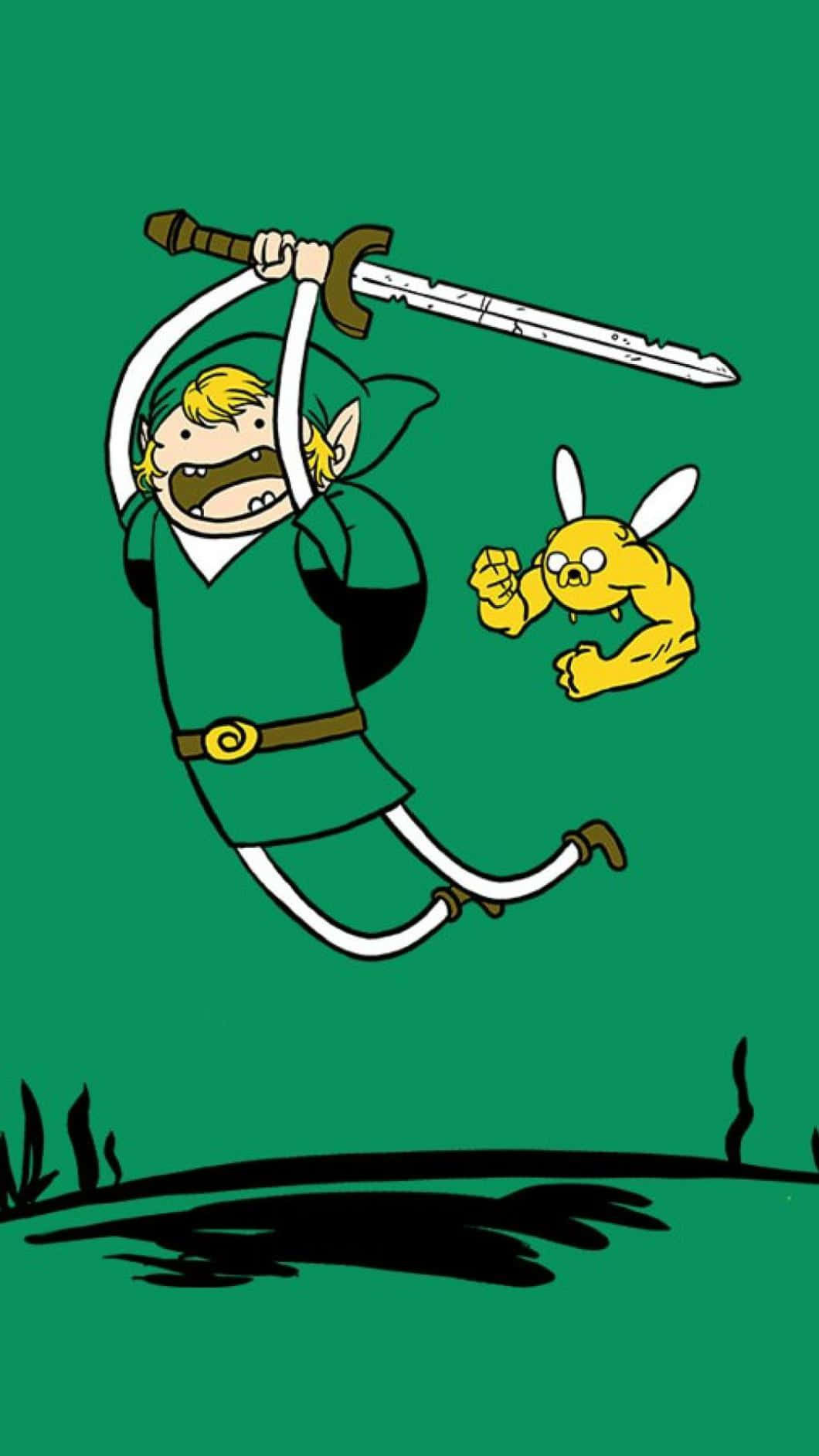 Enjoy The Adventure Of A Lifetime With The Adventure Time Iphone Wallpaper