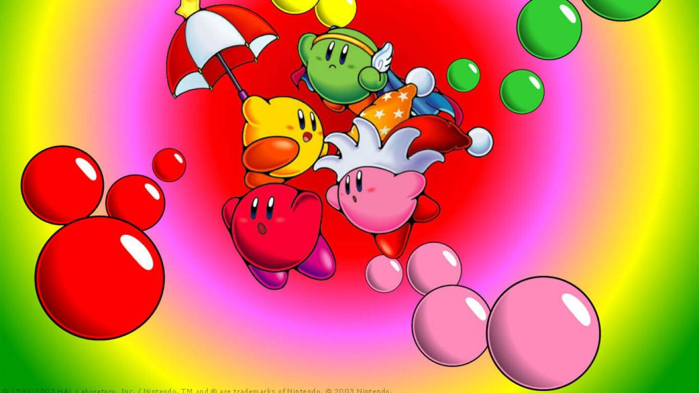 Enjoy The Adventures Of Kirby And His Friends! Wallpaper