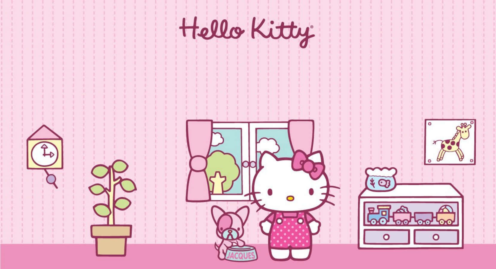 Enjoy The Graphic And Fun Appeal Of Hello Kitty Laptop Wallpaper